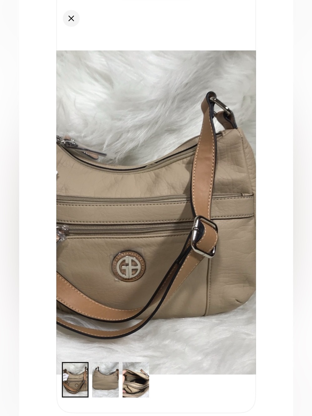 Giani Bernini  purse/crossover Bag . 13” X. 9”. Lot of pockets  Great shape!